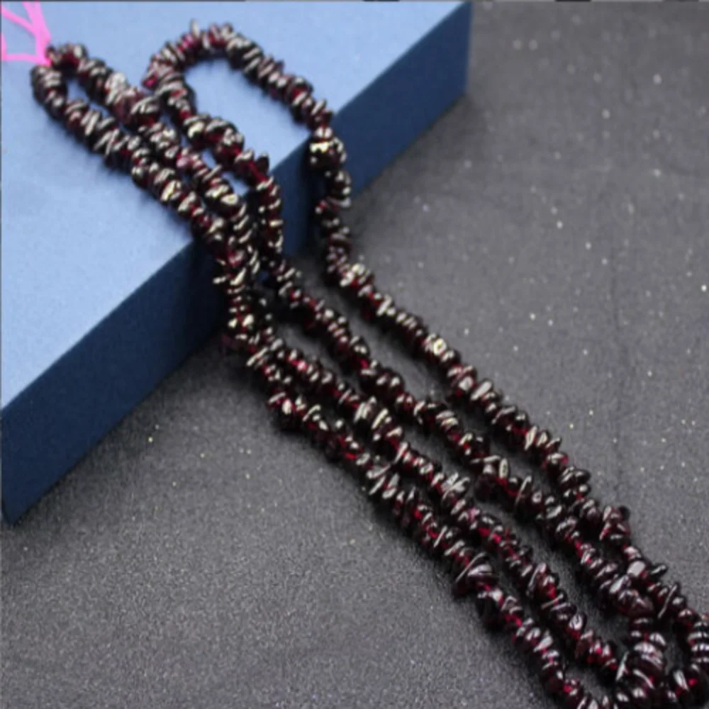 60 Inch Long Natural Irregular Garnet Rubbly Jewelry Necklace