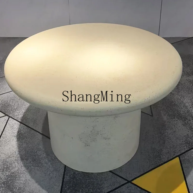 

FG micro cement coffee table living room outdoor household round coffee simple tea table