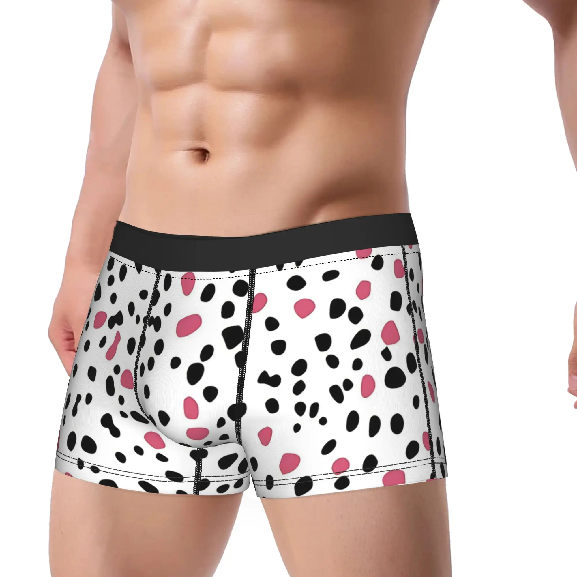 Dalmatian Pattern Boxer Shorts  3D Pouch Underwear Quality Print Shorts Briefs Soft Trend Men's Underpants Plus Size