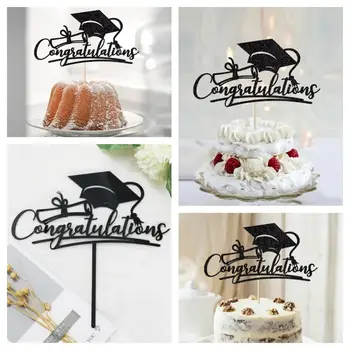 5件 2025 恭喜蛋糕裝飾插牌 多款式 學士帽 畢業 生日蛋糕裝飾 亞克力祝賀蛋糕裝飾插牌 10 最佳銷售 畢業裝飾 - №9