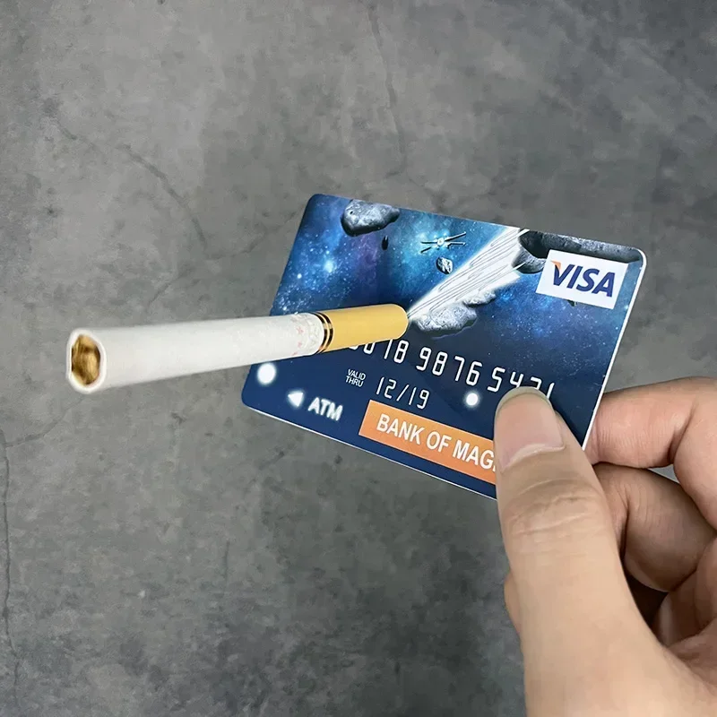 TelekinetiCredit Magic Tricks Credit Card Floating Cigarettes Suspend Card Magia Close Up Street Gimmick Illusions Magician Prop