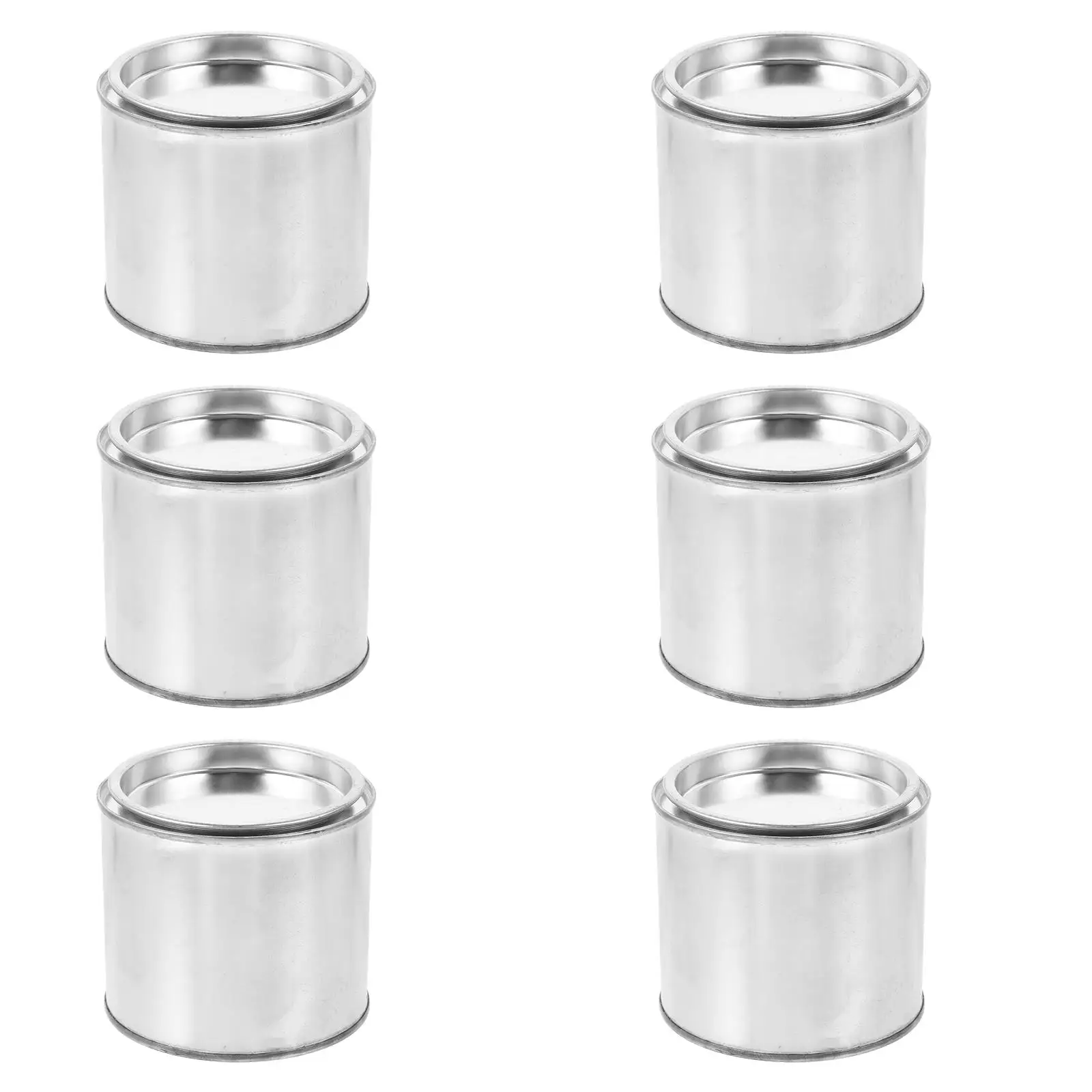 6pcs Small Airtight Paint Can Durable Iron Material Empty Tins for Ink Storage Home Factory Use Paint Container