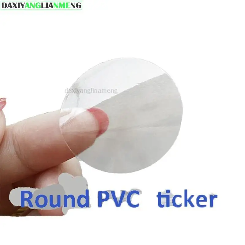 Round Transparant PVC Clear Sticker 15/20/25/30/35mm Sticker Baking Packaging self-adhesive Sealing Sticker Paper