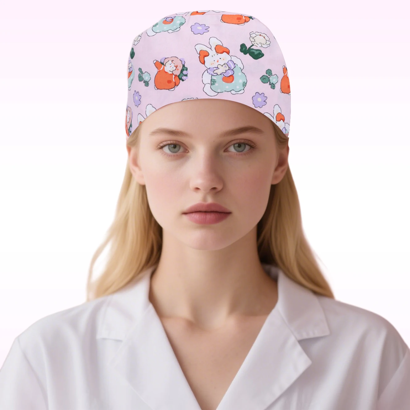 Women's Surgery Hats Cotton Clinic Nurse Caps Medical Hats Hospital Dental Doctor Beauty Salon SPAPediatric Scrub Caps M909