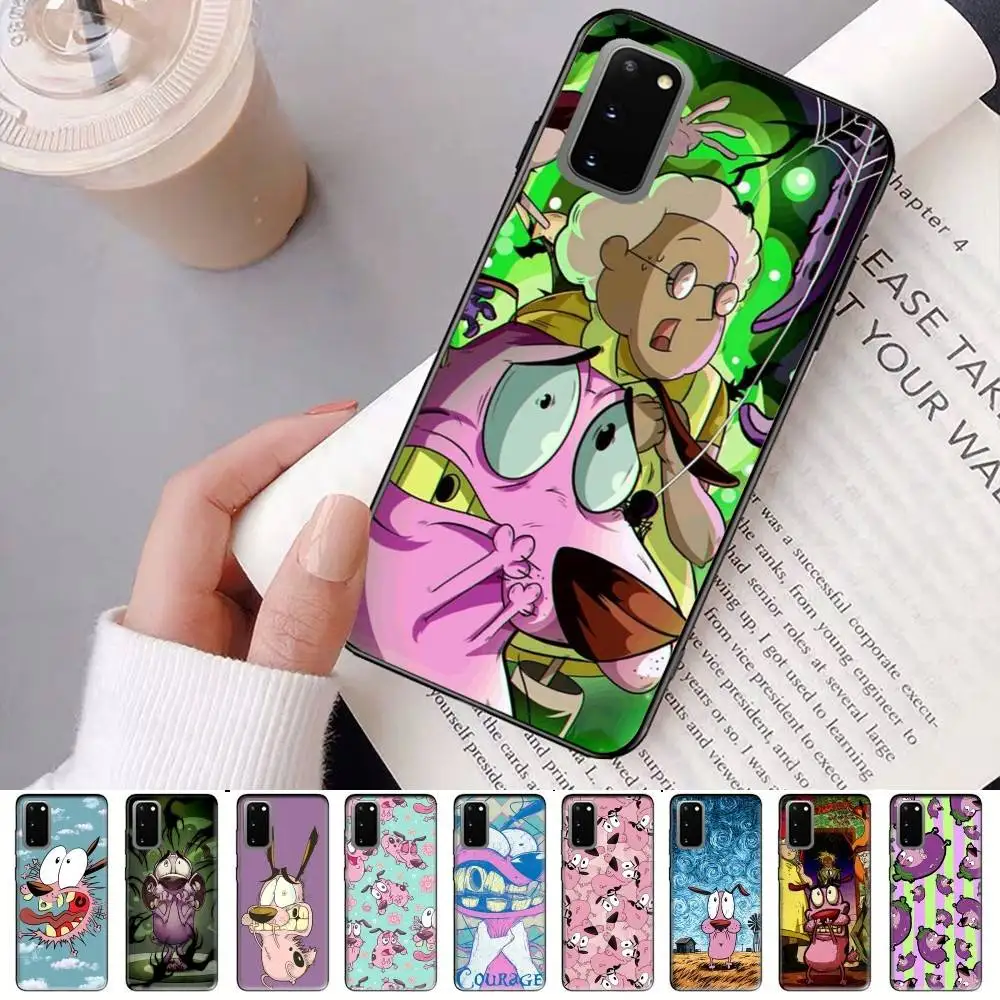 

Cartoon C-Courage The C-Cowardly D-Dog Phone Case For Samsung S 24 Fe 25 Ultra Plus 20 Lite 21 30 22 23 24 22 Ultra 5G Fundas