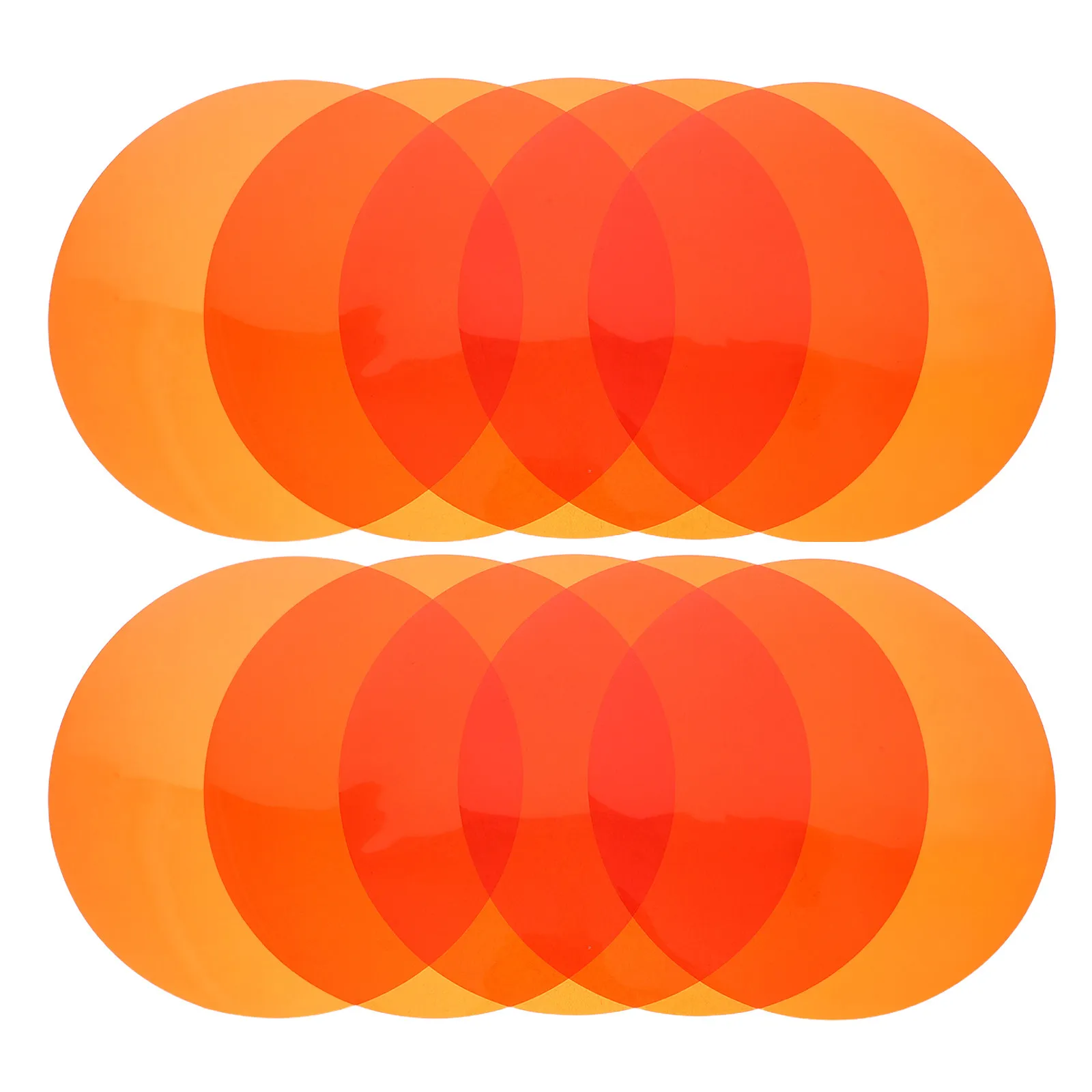 

10 шт. круглых самоклеящихся гелевых пленок-фильтров для изменения цвета света, 15 см, оранжевые, для точечных и светодиодных светильников, коррекция цвета