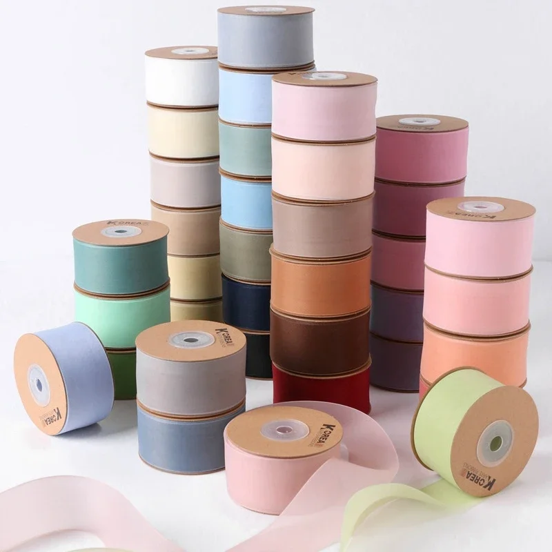 10Yards Matte Satin Chiffon Mesh Ribbon for Hairbow Ties Making Crafts Handmade Accessories DIY Hair Bow Material Fabric Lace