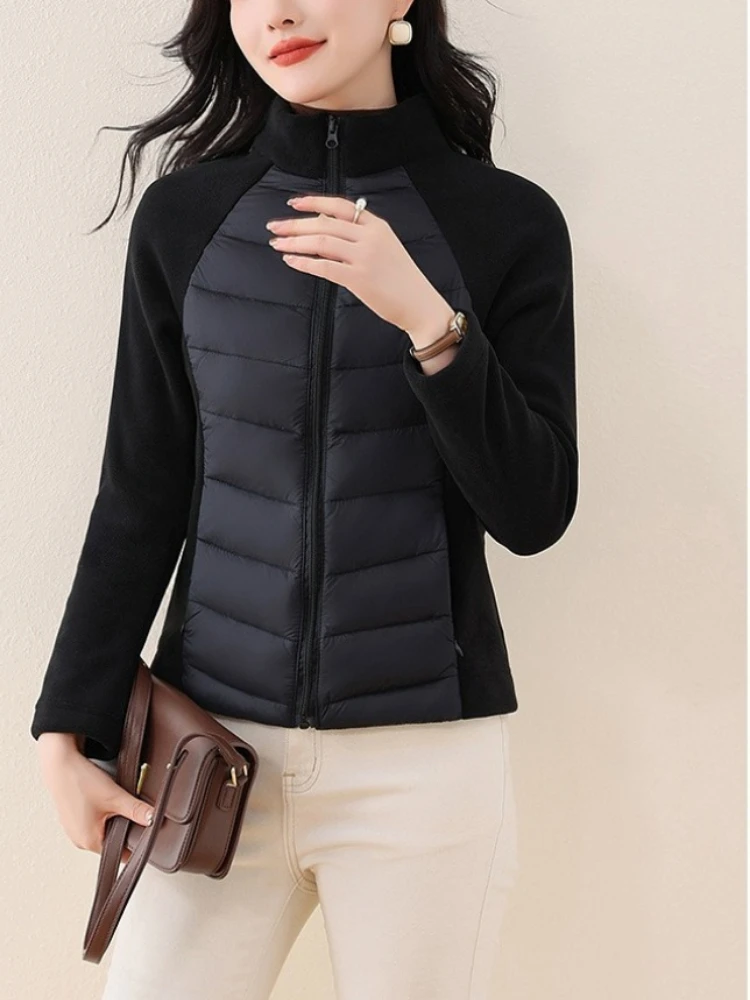 Light Thin Down Cotton Coat for Women's New in Thin Design Windproof Warm Autumn Winter Cotton Jacket Outdoor Sports Jacket