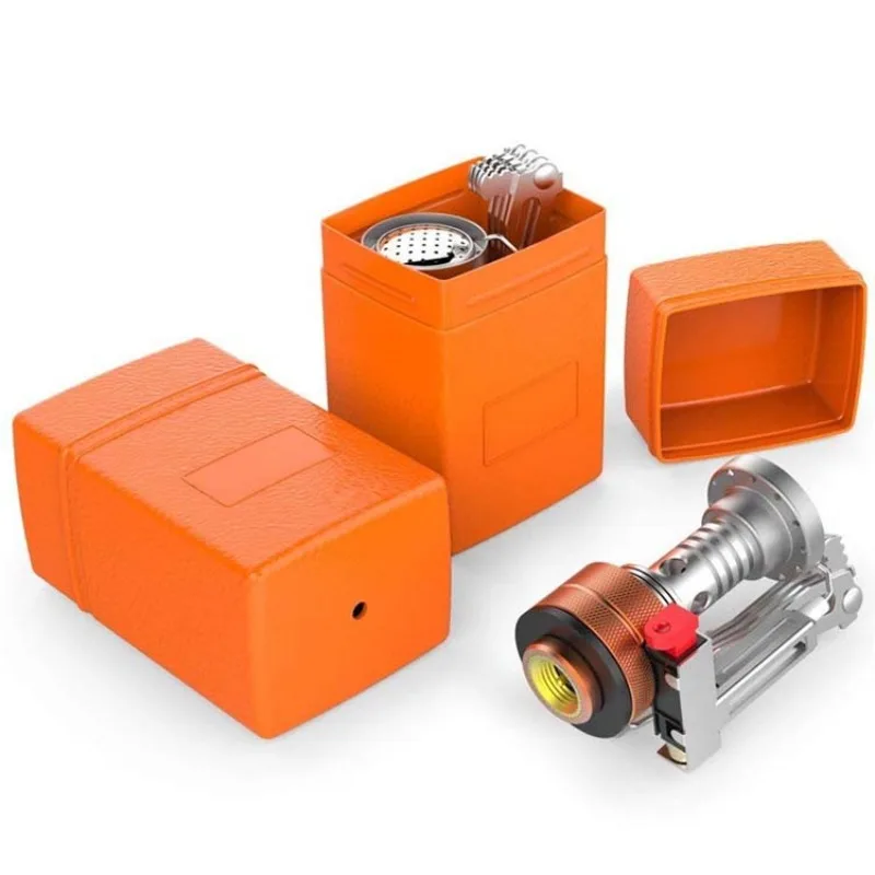 Ultra-Compact Integrated Camping Stove- Mini Portable Burner with Electronic Ignition for Outdoor