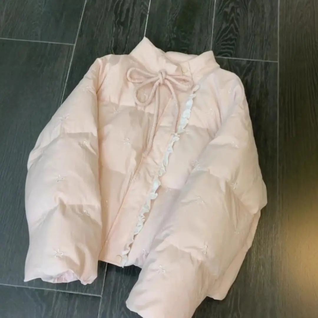 امرأة الشتاء الحلو الصلبة أبلى Parkets الساخن عقدة شعر للفتيات عادية الدافئة فو الفراء معطف الدانتيل المرقعة سترة أنيقة تحمل شعار لعبة البيسبول الكورية شيك