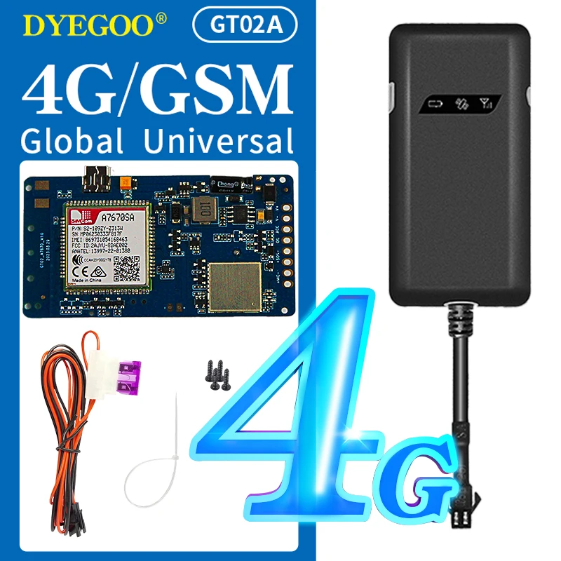 DYEGOO GPS TRACKER GT02A GT02D GT02N garantizado 100% rastreador gps para vehículo 4g rastreador gps android rastreador de coche alarma para moto