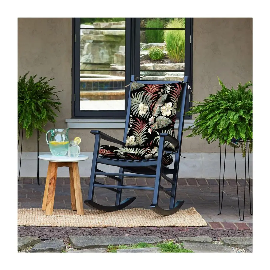 

Plush Indoor Outdoor Rocking Chair Cushion Set, 18 x 20, Water Repellent, Fade Resistant, Tufted Cushion for Rocking Chairs