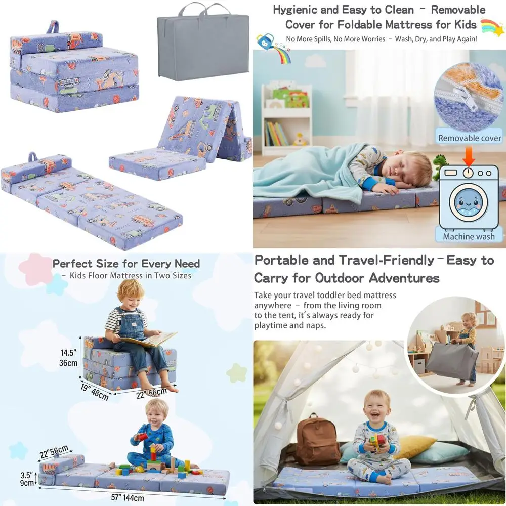 

Портативный коврик для сна для малышей со светящимися в темноте элементами, идеально подходит для путешествий, детских садов, кемпинга и игровых комнат