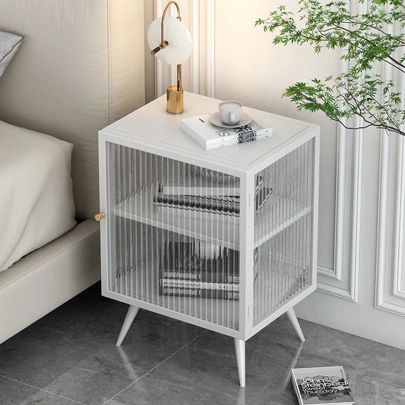 Small Metal Bedside Tables Modern Bedroom Living Room Bedside Cabinet Storage Corner Storage Table De Chevet Home Furniture