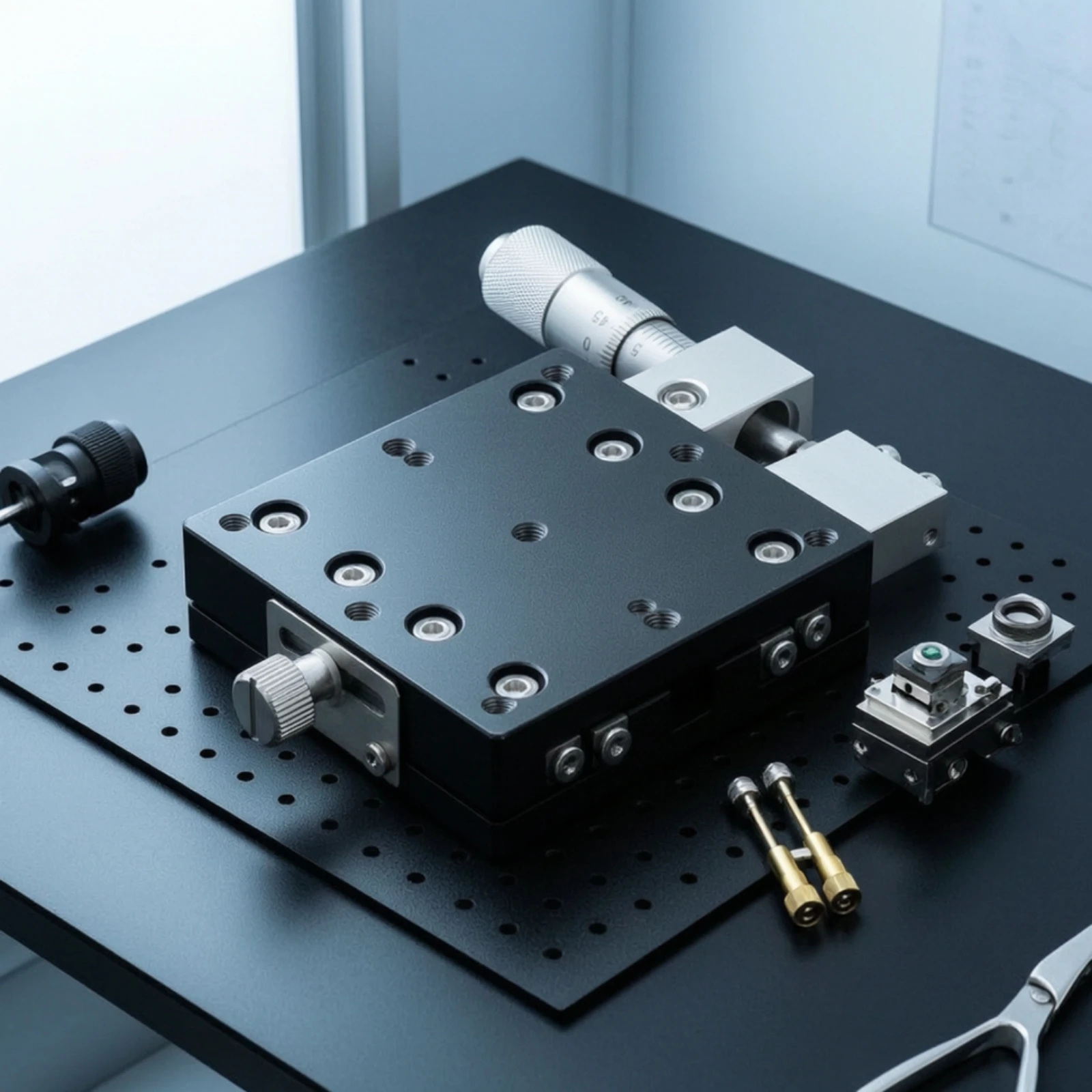Manual Sliding Stage Stable Manual Displacement Platform Smooth Rigid for Laboratory, Workbench