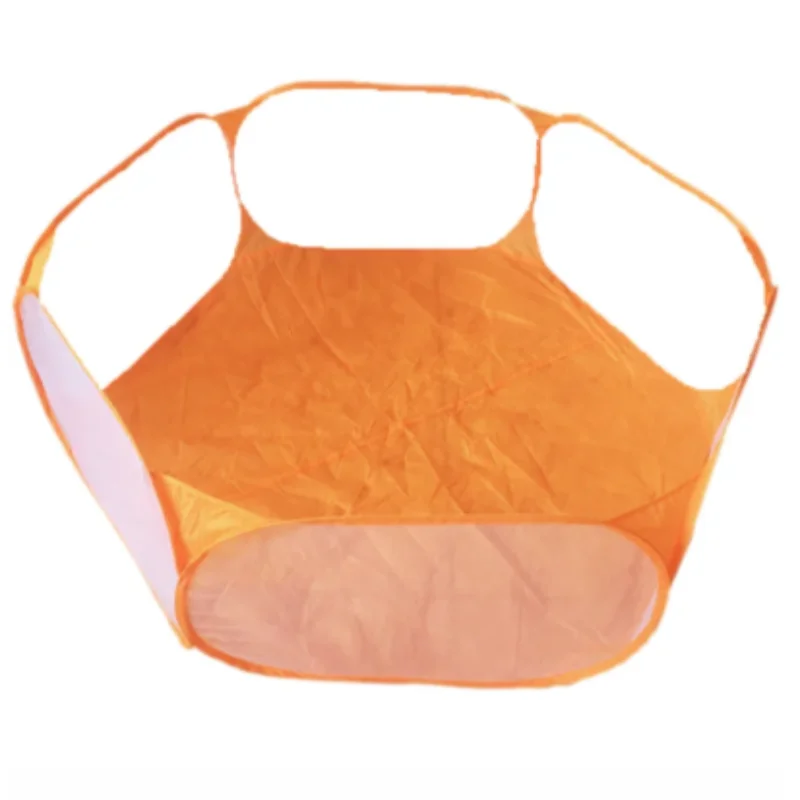 Tragbares, transparentes Haustier-Käfigzelt, Hunde- und Katzen-Laufstall, offener, faltbarer Zaun für kleine Haustiere - Hamster, Kaninchen, Meerschweinchen – Detail 10