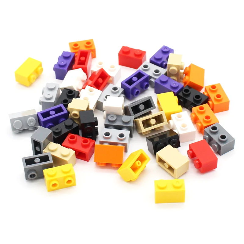 120PCS MOC Brick 11211 Modified 1x2 with Studs on Side DIY Assembles Brick Building Blocks Bulk Model City Classic Toys