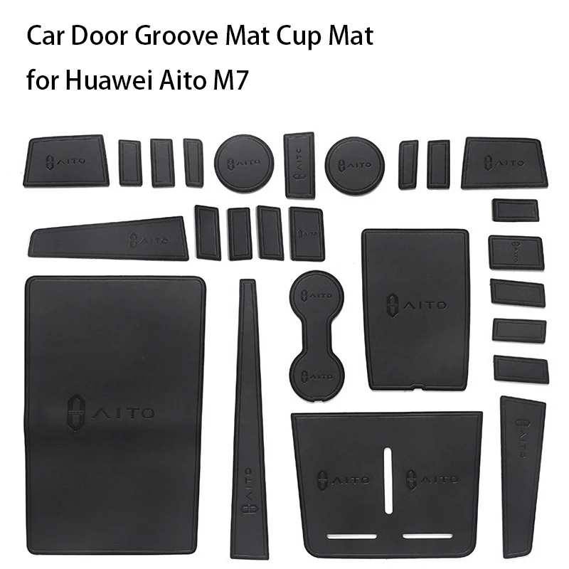 

Car Door Groove Mat Cup Mat for Huawei Aito M7 Center Console Storage Box Mats Auto Gate Slot Cup Holder Pad