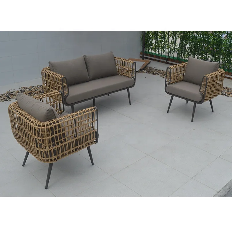 Sofa Aluminum Outdoor Garden Rattan Furniture Set Rope Furniture Set Chair Ratan Garden Furniture