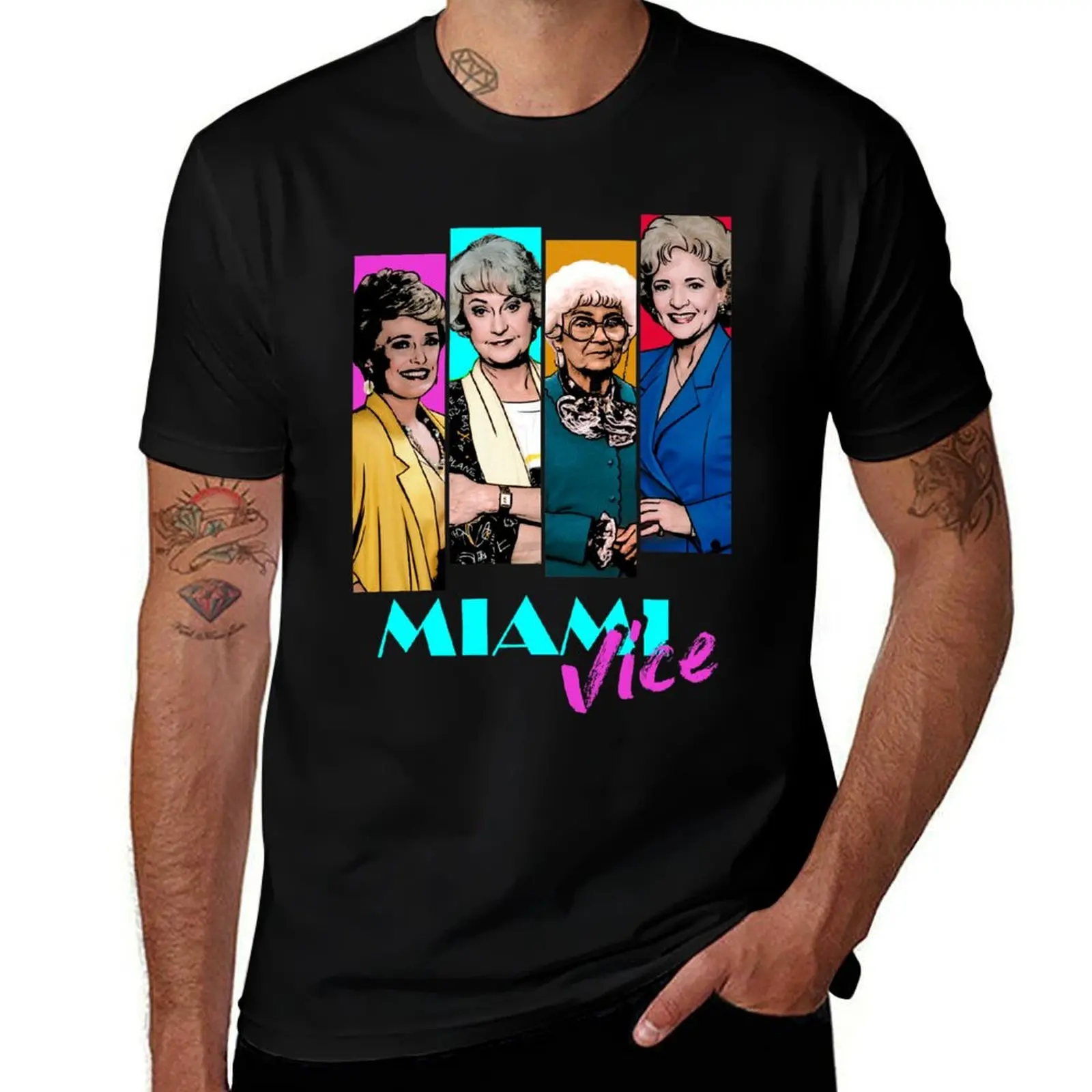 

Miami Vice T-Shirt oversized graphic tee plain vintage graphic tee Men's clothing