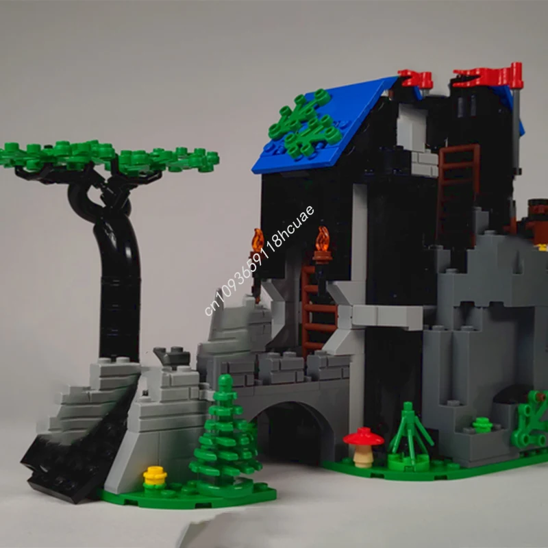 

525 шт. MOC лесная башня + волчья стая башня замок Рождественский подарок-сюрприз витрина декоративные DIY строительные блоки Рождественский подарок