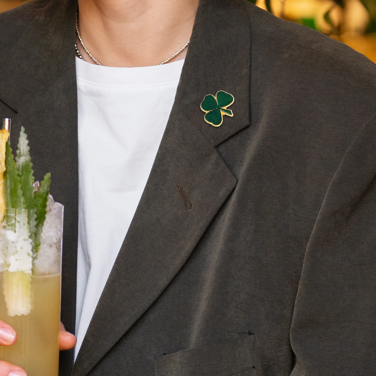 

10Pcs Green Shamrock Brooch Pin St Patricks Day Alloy Badge Party Clothing Shoes Hat Irish Festival Accessories