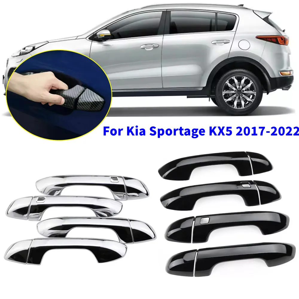 

For Kia Sportage KX5 2017-2022 Car Door Handle Cover Exterior Moulding Trim Overlay Stciker Protector Accessories