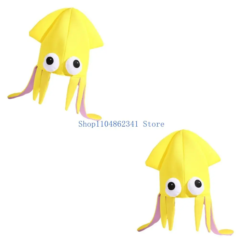 

5ASD Причудливая мультипликационная шляпа Devilfish Hat Kids Play Play Accessessy Accessy Accessy Accessy Soft Hetchables