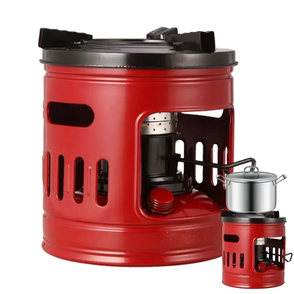 Großer 15-Liter-Kraftstoffkocher mit 10 Dochten, tragbarer Campingkocher aus Eisen, für Outdoor-Kochen, Picknick, Wandern und Überlebensausrüstung – Detail 1