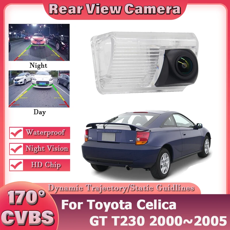 1080×720P Car Rear View Reverse Backup Camera For Toyota Celica GT T230 2000~2005 Reversing Camera For Parking HD Night Vision