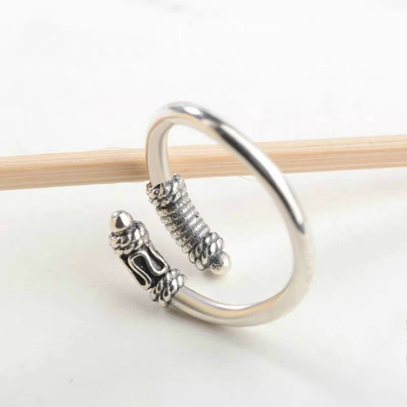 925 Silver Vintage Motif Ring Korean Version Fashionable Exquisite Jewelry Gift Elegant Finger Ring for Women