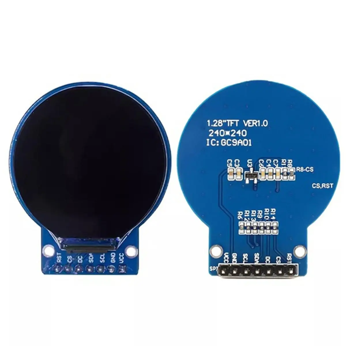 

5Pcs 1.28inch Round TFT LCD Display 240x240 Compatible with for ESP32 for DIY Smart Watch Projects GC9A01 Driver
