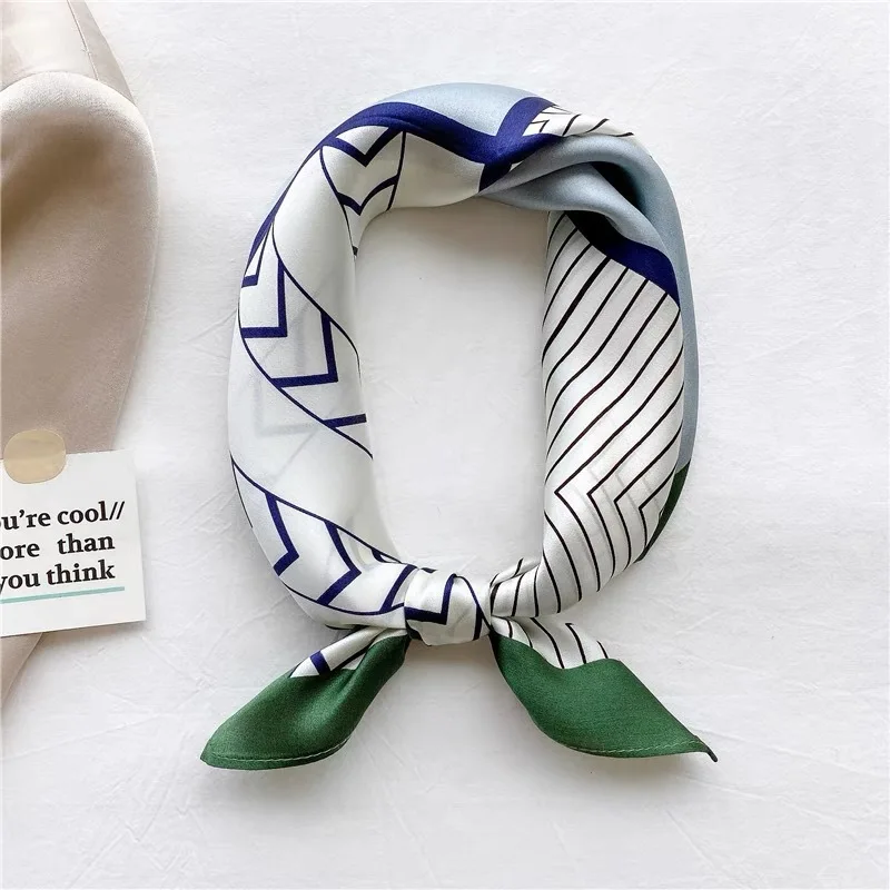 Korean version of versatile polka dot silk small square scarf silk scarf mulberry silk scarf shawl