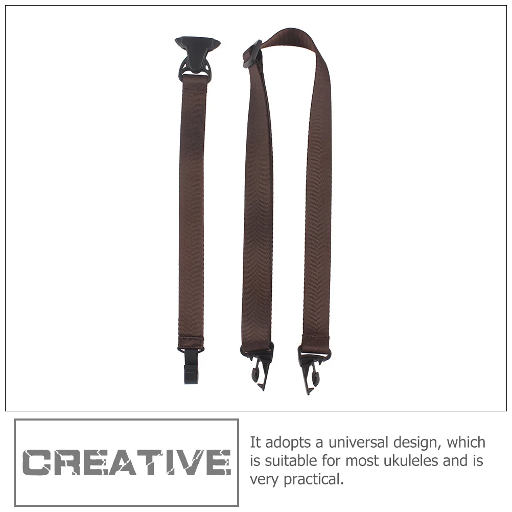

1Pcs Practical Ukulele Strap Durable Polyester Simple Design Adjustable Portable Lightweight Ukulele Neck Strap Musical