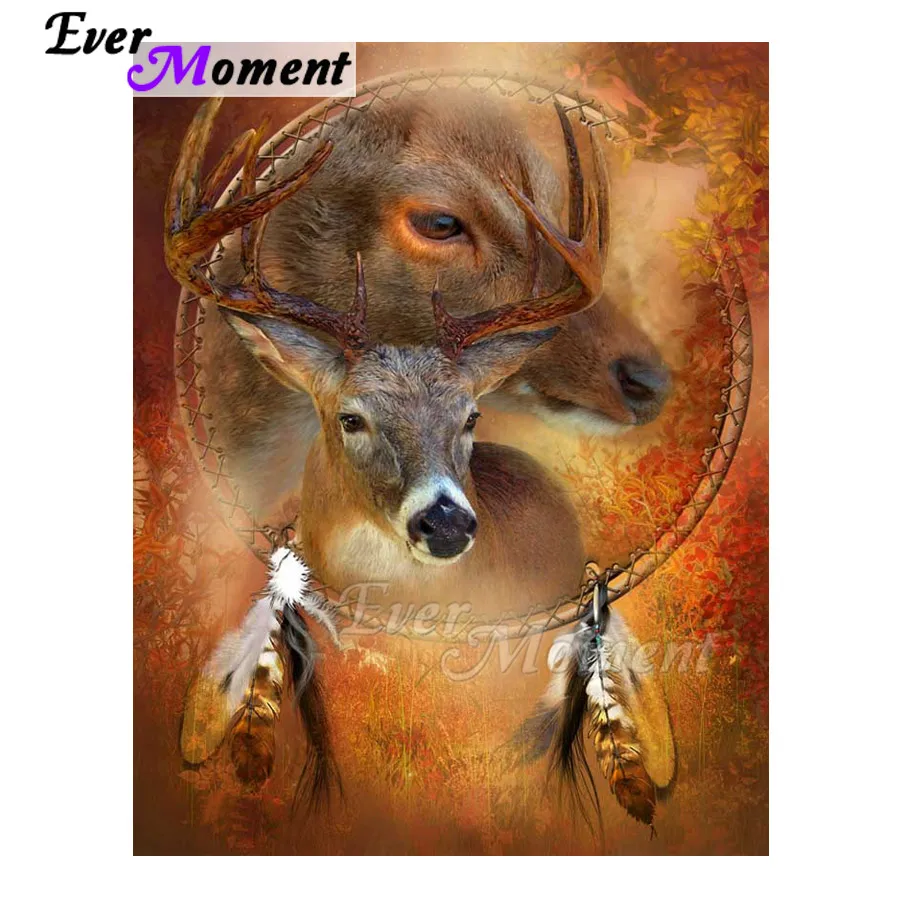 

Алмазная картина Ever Moment, украшение для дома, олень, 5D DIY, полная квадратная дрель, мозаика, украшение для алмазной вышивки ASF1491