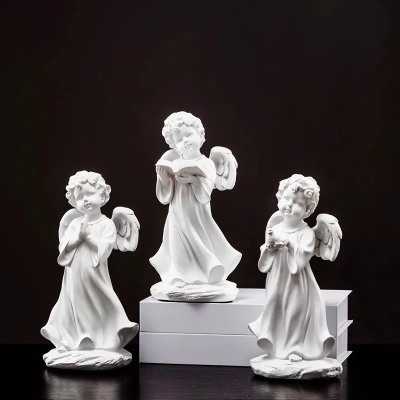 Nordic Style Angel Series, Cupid Resin Sculpture, Craft Art, Home Decoration, Living Room, Bookshelf, Entrance Decoration