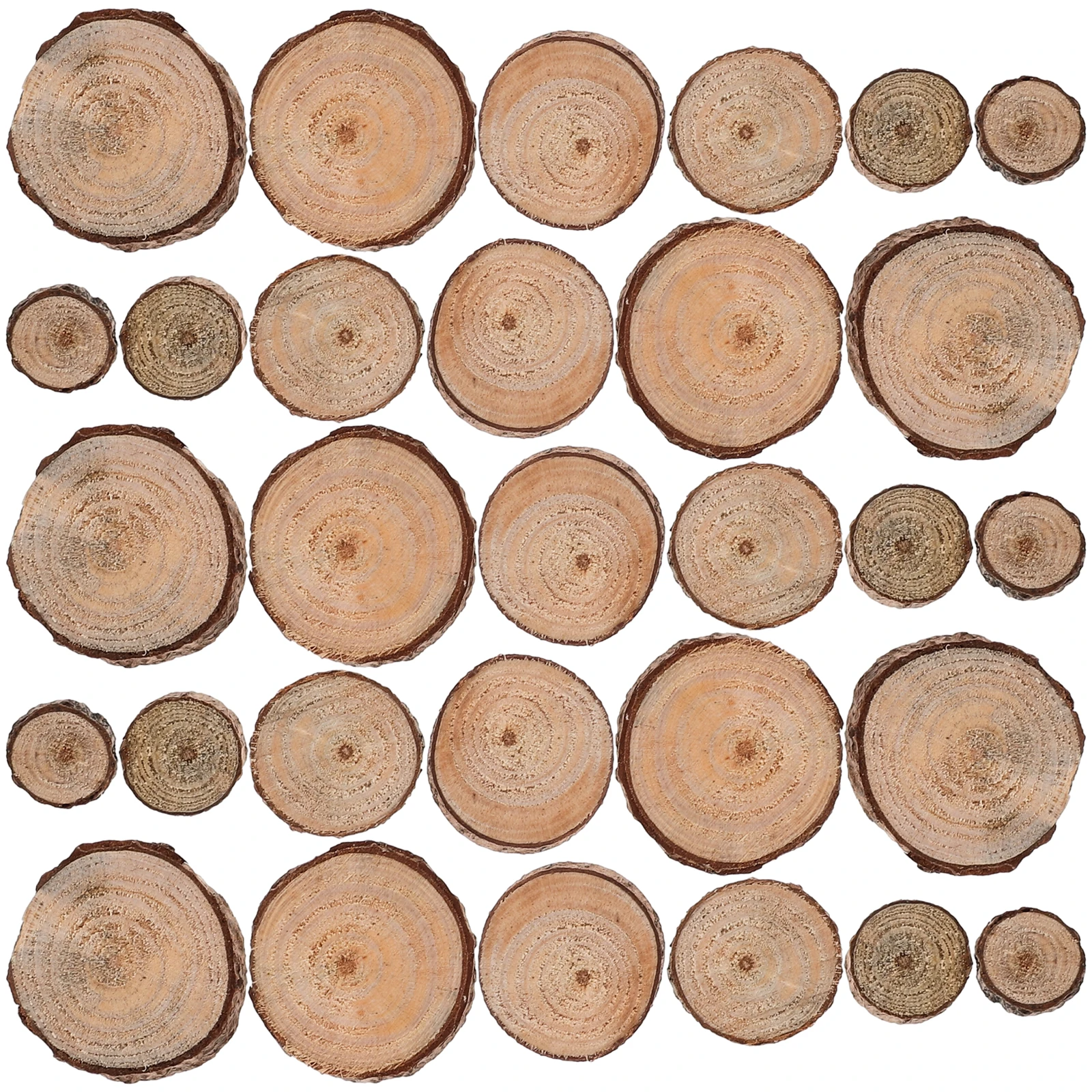 

100 Pcs Wood Log Pieces Props Child Labels Centerpieces Wedding DIY Craft Materials