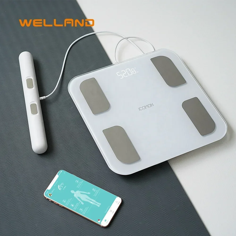 

Body Fat Composition Personal Bathroom Weighing Portable 8 Point Fat Smart Cheap Human Electronic Smart Digital Balance Scale