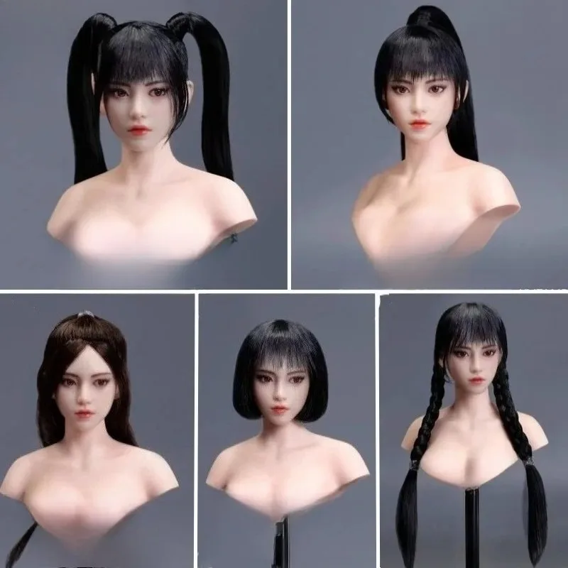 

YMTOYS YMT114 1/6 Scale Asian Gril Movable Eyes Head Carving Model 12'' PH Pale Skin Female Soldier Action Figure Body Doll
