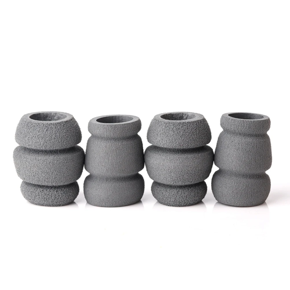 

5 Pcs Machine Shock Absorber Handle Cover Anti- Shockproof Grey Sponge
