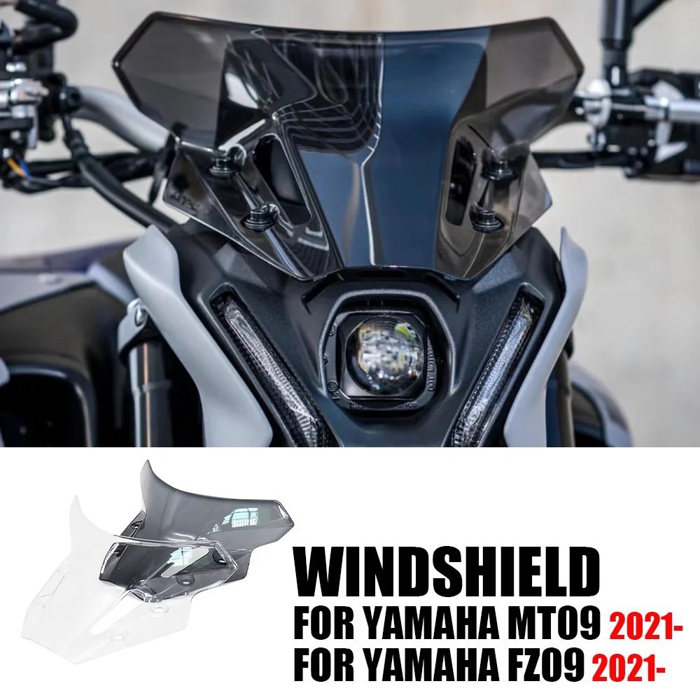 

NEW Motorcycle Accessories Windshield Windscreen Wind Deflector Fairing Baffle Cover For YAMAHA MT-09 FZ-09 MT09 FZ09 2021-