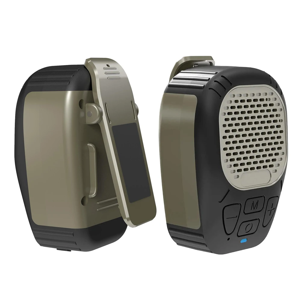 Przenośny głośnik Bluetooth z wbudowanym mikrofonem Magnetyczny klips Bezprzewodowy wodoodporny przenośny pasek dźwiękowy do rozmów muzycznych w trybie głośnomówiącym ‌