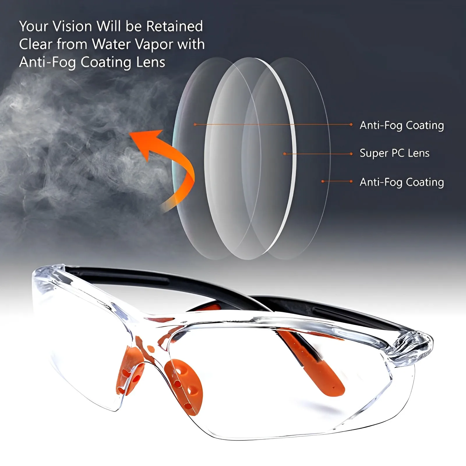 Clear Glasses Eye Sand Prevention Windproof Safety Riding Goggles Vented Glasses Work Lab Laboratory Safety Glasses Spectacles