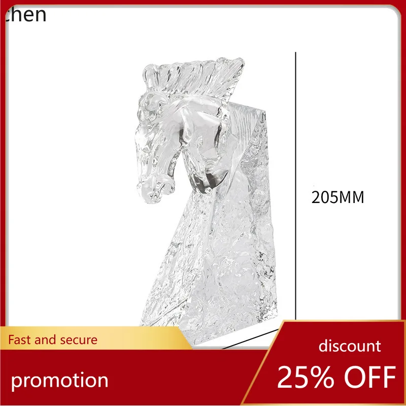 

ZML Crystal Bookend Model House Creative Crystal Ornament Living Room Wine Cabinet Home Office Gift Decoration