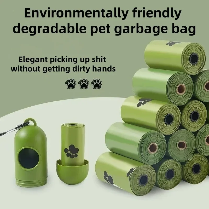 5+1 Pet Toilet Picking Set with Fragrance Thickened Degradable Poop Bag Outdoor Travel Dog Walking Cleaning and Poop Picking