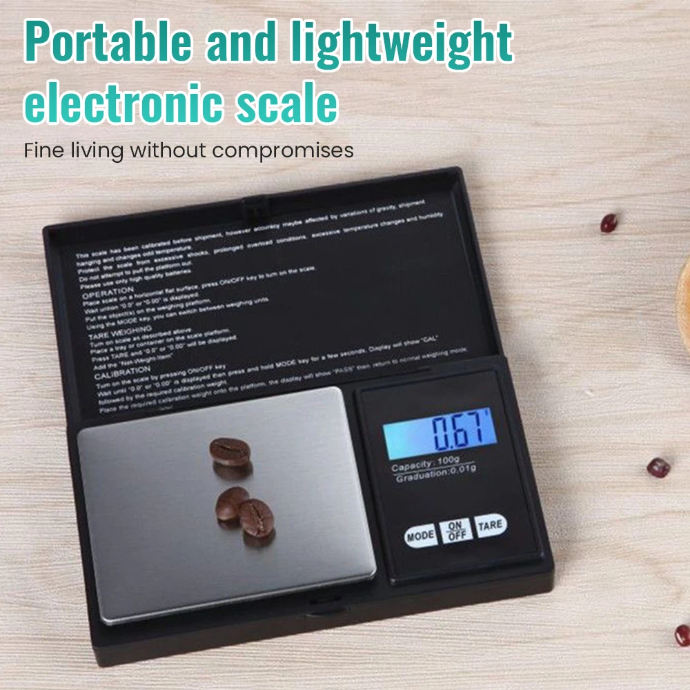 Precision Portable Jewelry Scale Electronic Weighing 0.1g High Precision Gold Jewelry Scale Tea Household Small Scale