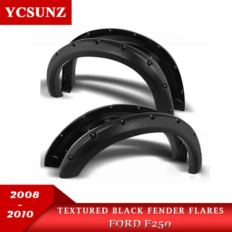 Mudguards Wheel Arch Fender Flares For Ford F250 2008 2009 2010 With Bolt Nuts Pickup Truck Ycsunz