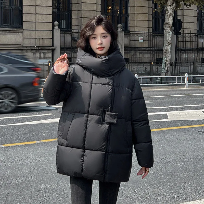 Winter Jackets Woman 2024 Puffy Mid-Length Down Jacket 90% White Duck Down Thick Warm  Loose Casual Puffer Coat Outwear