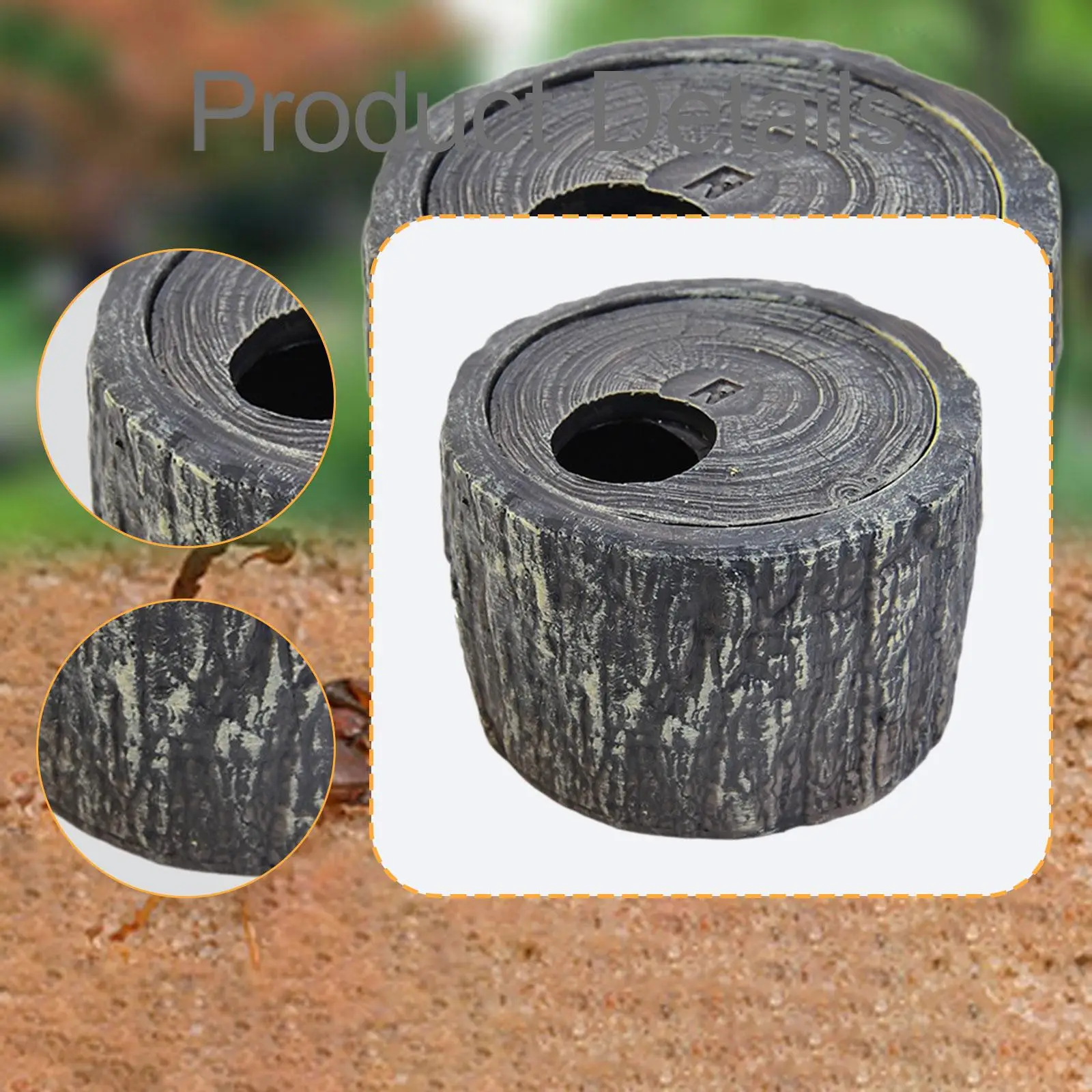 

Realistic Resin Reptile Hideout Cave Sturdy Shelter Terrarium Decor for Lizard and Corn Snake Habitats