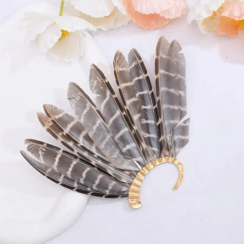 270D elegante oor wrap oorbellen gevederde oor manchet oorbellen oor clip wrap oorbellen sieraden voor vrouwen feest en